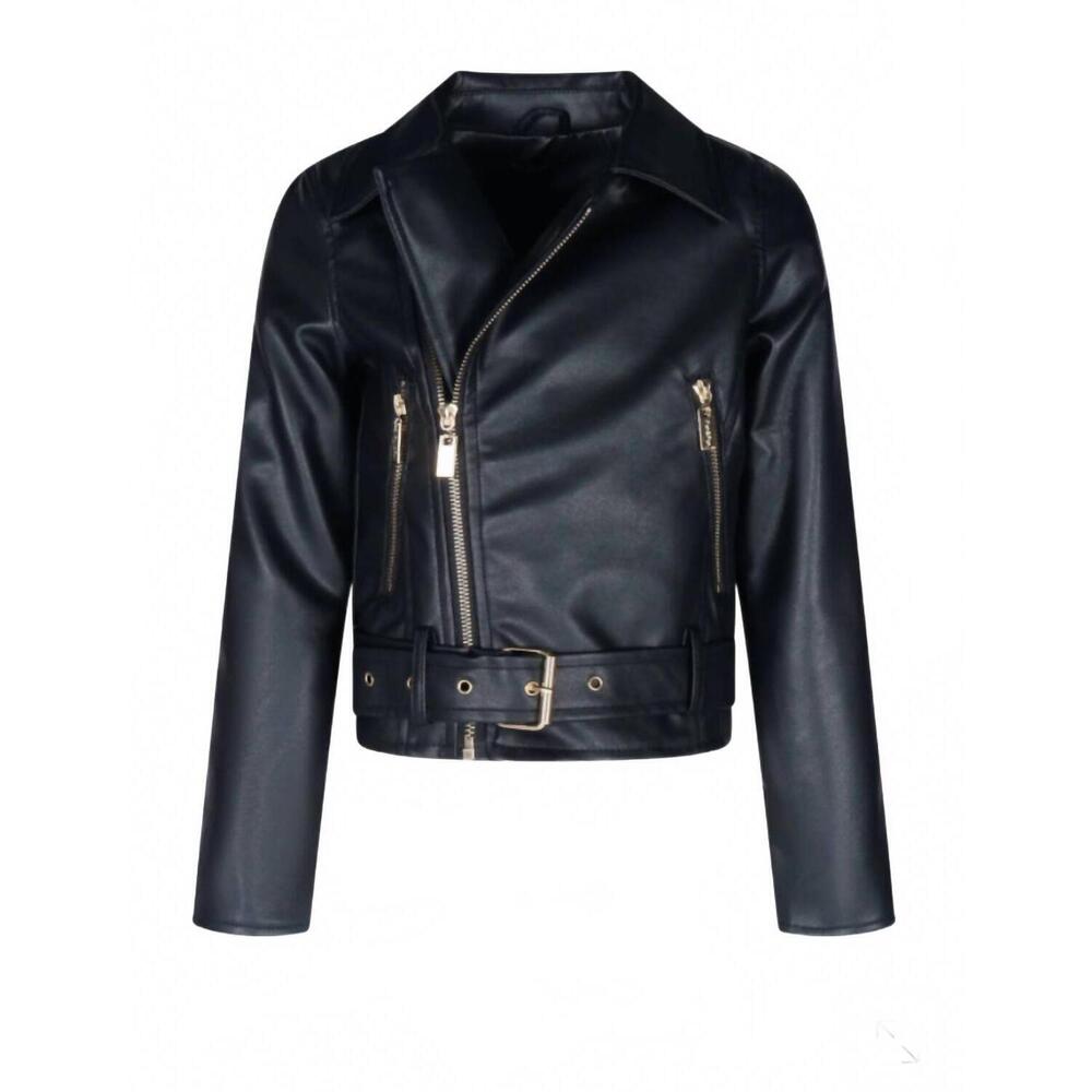 NEW FUN & FUN youth leather jacket in black